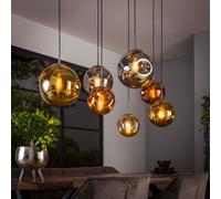 Luminaire suspension design en verre 7 lampes LAURA