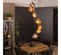 Luminaire suspension design en verre vide sous hall LAURA