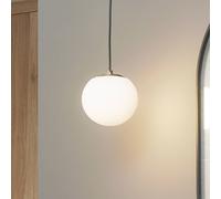 Lucande Suspension en verre Bidolo à intensité variable Doré Verre e. a. pour Salle de bain (1 lampe,à E14), Luminaire Lampe plafond Plafonnier Suspendue