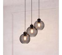 Luminaire suspension en verre Cubus TK Lighting, dimmable, noir, Salon / Salle à manger, Verre, Moderne, Suspension en verre