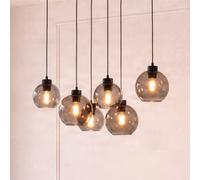 Luminaire suspension en verre Cubus TK Lighting, dimmable, noir, Salon / Salle à manger, Verre, Moderne, Suspension en verre