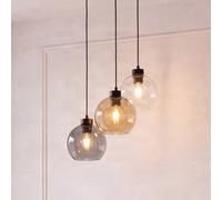 Luminaire suspension en verre Cubus TK Lighting, dimmable, transparent, Salon / Salle à manger, Verre, Moderne, Suspension en verre