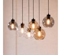 Luminaire suspension en verre Cubus TK Lighting, dimmable, transparent, Salon / Salle à manger, Verre, Moderne, Suspension en verre