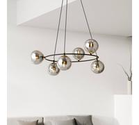 Luminaire suspension en verre Glassy Euluna, dimmable, noir, Salon / Salle à manger, Verre, Moderne, Suspension en verre