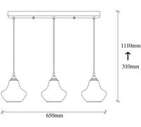 Luminaire suspension en verre Gold 052 Opviq, dimmable, beige, Salon / Salle à manger, Verre, Suspension en verre