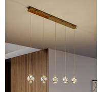 Luminaire suspension en verre Hayley Lucande, transparent, Salon / Salle à manger, Verre, Moderne, Suspension en verre
