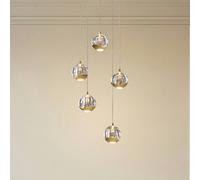 Luminaire suspension en verre Hayley Lucande, transparent, Salon / Salle à manger, Verre, Moderne, Suspension en verre