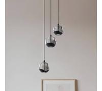 Luminaire suspension en verre Hayley Lucande, transparent, Salon / Salle à manger, Verre, Moderne, Suspension en verre