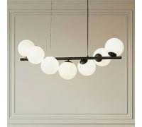 Luminaire suspension en verre Isandro Lucande, dimmable, noir, Salon / Salle à manger, Verre, Design, Suspension en verre