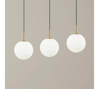 Luminaire suspension en verre Joran Lucande, blanc, Salon / Salle à manger, Verre, Moderne, Suspension en verre