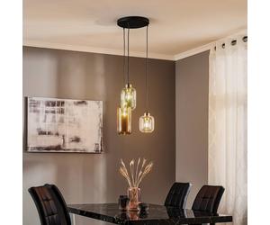 Luminaire suspension en verre Marco Green TK Lighting, dimmable, transparent, Salon / Salle à manger, Verre, Moderne, Suspension en verre