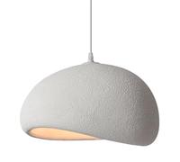 Luminaires de Plafond à vis E27, Lustre Minimaliste Japonais, Suspension créative en polystyrène Haute densité, lumière de décoration d'hôtel de café de restaurant/blanc/30Cm