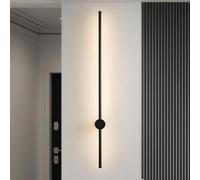 Luminaires de salle de bain noirs 350 ° rotatif or vanité lumières for salle de bain LED moderne applique murale brossé salle de bain applique sur miroir ( Color : Warm white , Size : 1pcs black 80cm