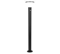 Reality Leuchten LED Éclairage d’allée extérieur GORDA R44676132, Plastique Noir mat, LED 3,5 watts, Hybride solaire/batterie, Capteur crépusculaire, Capteur de mouvement