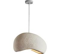 Luminaires suspendus en résine de 11,82 pouces, lampe japonaise à hauteur réglable avec dôme en béton, grandes lampes suspendues modernes, lampara colgantes pour la lumière de l'îlot de cuisine de la
