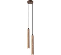 Luminaires suspendus linéaires modernes en marbre à tube long à LED pour îlot de cuisine, 2 lumières, mini lustre en bois, lampe de décoration pour table à manger, couloir, chambre à coucher (couleur