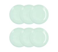 Luminarc Apy Paradise Verde Set de 6 assiettes plates Opale 25 cm Opale Passe au micro-ondes Passe au réfrigérateur empilable