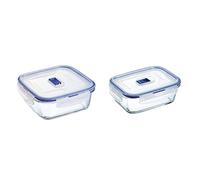 Luminarc Boîte de conservation 122 cl Pure Box Active & Pure Box Active - Boîte de Conservation hermétique en verre, rectangulaire 0,82 L