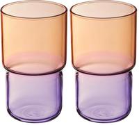 Luminarc - Collection Candy Mix - 6 Verres à eau colorés 32cl - Modèle Berlingot - Fabriqués en France - Emballage renforcé, Violet, Petit (Lot de 2)