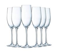 Luminarc - Collection Menades - 6 flûtes à champagne 24 n verre transparent - verres élégants pour champagne et cocktails - fabriquées en France - emballage renforcé