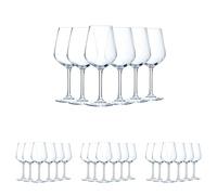 Luminarc - Collection Vinetis - 6 verres à pied 30 esign moderne et élégant - Fabriqués en France - Emballage renforcé (Lot de 4)