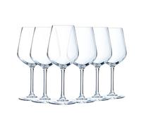 Luminarc - Collection Vinetis - 6 verres à pied 30 esign moderne et élégant - Fabriqués en France - Emballage renforcé