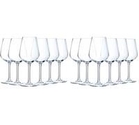 Luminarc - Collection Vinetis - 6 verres à pied 40 esign moderne et élégant - Fabriqués en France - Emballage renforcé (Lot de 2)