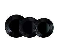Luminarc Harena Noir Vaisselle Verre 18 Pièces-6 Personnes Noir