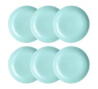 Luminarc Lot de 6 assiettes plates Pampille en verre opale 25 cm