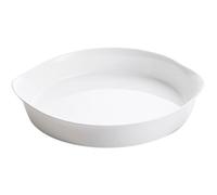 Luminarc - Plat à tarte Blanc Smart Cuisine Carine 250°C - Verre Innovant - Léger et Extra-Résistant - Nettoyage Facile - Fabrication en France - Dimensions 28 cm