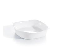Luminarc - Plat carré Blanc Smart Cuisine Carine 250°C - Plat à Four en Verre Innovant - Léger et Extra-Résistant - Nettoyage Facile - Fabrication en France - Dimensions 20x20 cm