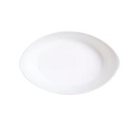 Luminarc - Plat ovale Blanc Smart Cuisine Carine 250°C - Plat à Four en Verre Innovant - Léger et Extra-Résistant - Nettoyage Facile - Fabrication en France - Dimensions 21x13 cm
