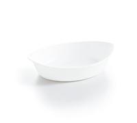 Luminarc - Plat ovale Blanc Smart Cuisine Carine 250°C - Plat à Four en Verre Innovant - Léger et Extra-Résistant - Nettoyage Facile - Fabrication en France - Dimensions 25x15 cm
