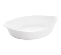 Luminarc - Plat ovale Blanc Smart Cuisine Carine 250°C - Plat à Four en Verre Innovant - Léger et Extra-Résistant - Nettoyage Facile - Fabrication en France - Dimensions 29x17 cm