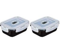 Luminarc Pure Box Lot de 2 récipients hermétiques en verre 16 x 11 x 7 cm - 82 icolore