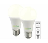 Luminea 2 ampoules LED avec capteur d'obscurité E27 / 11 W / 1050 lm - blanc chaud