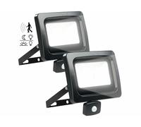 Luminea 2 mini projecteurs étanches à LED 50 W / 4000 lm - Blanc jour