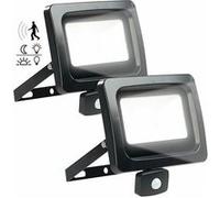 Luminea 2 mini projecteurs étanches à LED 50 W / 4000 lm - Blanc jour