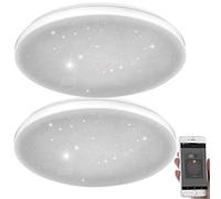 Luminea Home Control 2 plafonniers ciel étoilé connectés et compatibles avec Alexa & Google Assistant