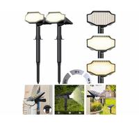 Luminea 2 spots de jardin solaires à LED 650 lm- blanc chaud