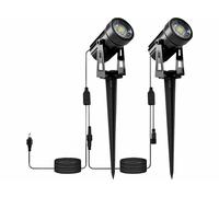 Luminea 2 spots d'extérieur 450 lm, 6 W à LED COB, set d'extension pour LS-55