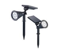 Luminea 2 spots solaires à LED avec piquet 200 lm / 1,5 W