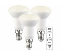 Luminea 3 réflecteurs LED E14 R50 - 5W - 450 lm - Blanc chaud