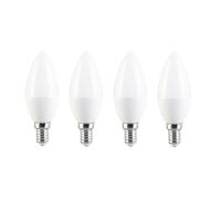 Luminea 4 ampoules bougies E14 - 3 W - 240 lm - Blanc chaud