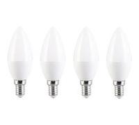 Luminea 4 ampoules bougies E14 - 3 W - 240 lm - Blanc chaud
