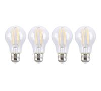 Luminea 4 ampoules LED à filament E27 - 7,2 W - 806 lm - Blanc chaud