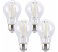 Luminea 4 ampoules LED à filament E27 - 7,2 W - 806 lm - Blanc lumière du jour