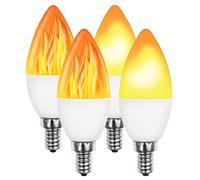 Luminea 4 ampoules LED E14 effet flamme avec 3 modes déclairage