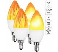 Luminea 4 ampoules LED E14 effet flamme avec 3 modes d'éclairage