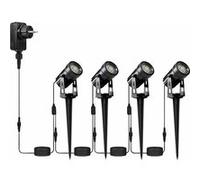 Luminea 4 spots d'extérieur 850 lm / 12 W à LED COB LS-55